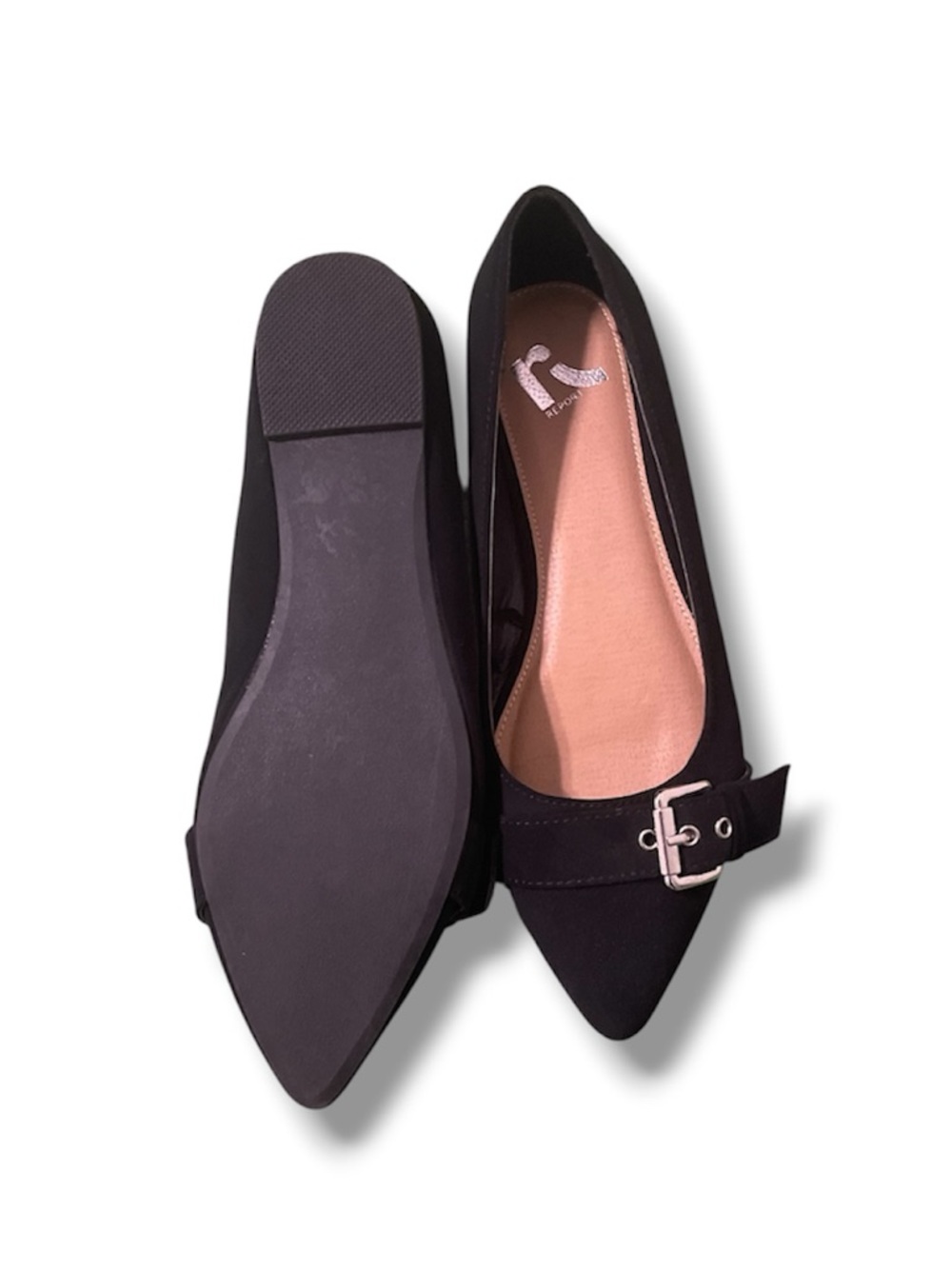 Black Pointed Buckle Flats Collection - Picture 5 of 5
